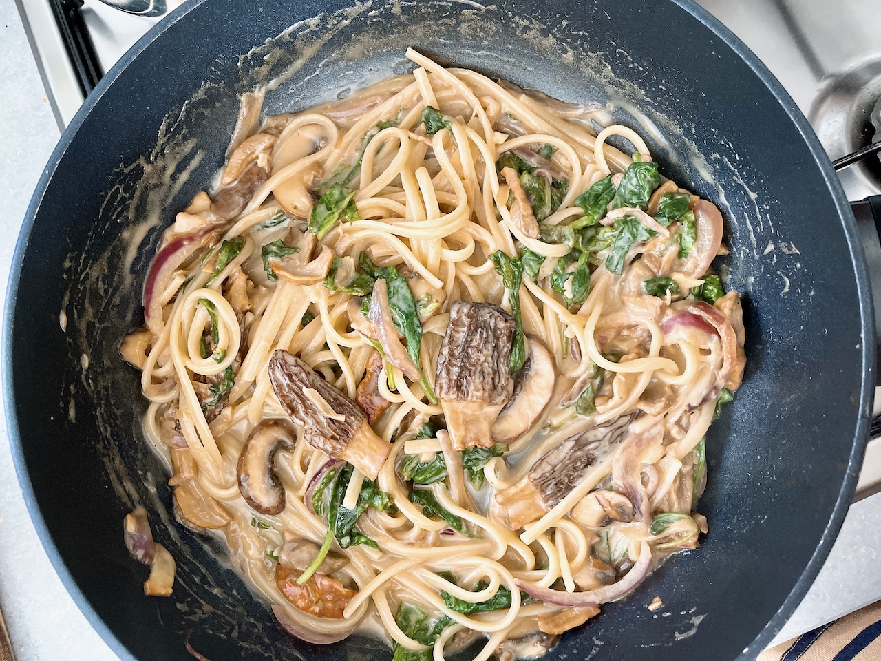 Porcini and morel pasta.