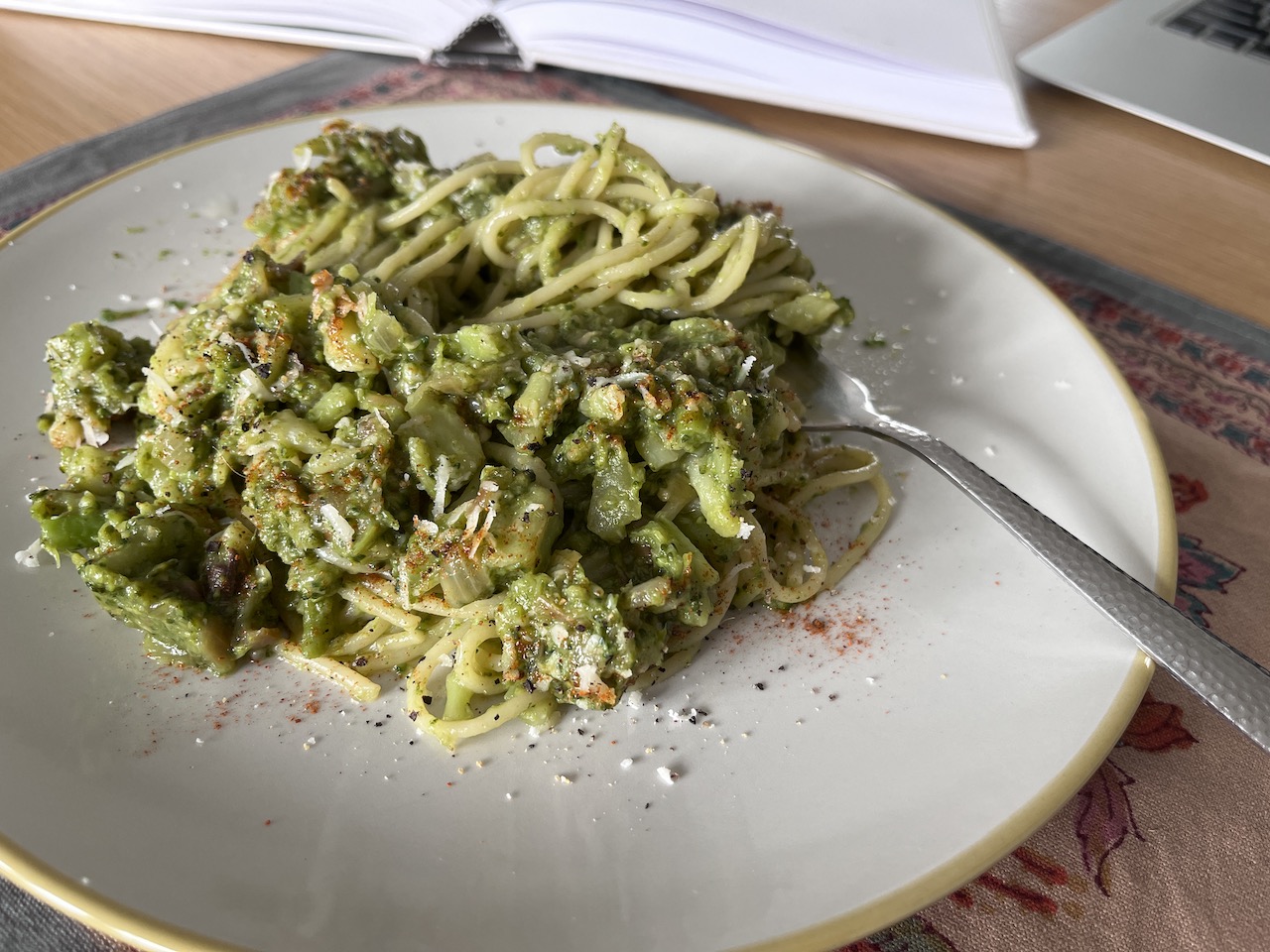 Broccoli pasta with anchovy.