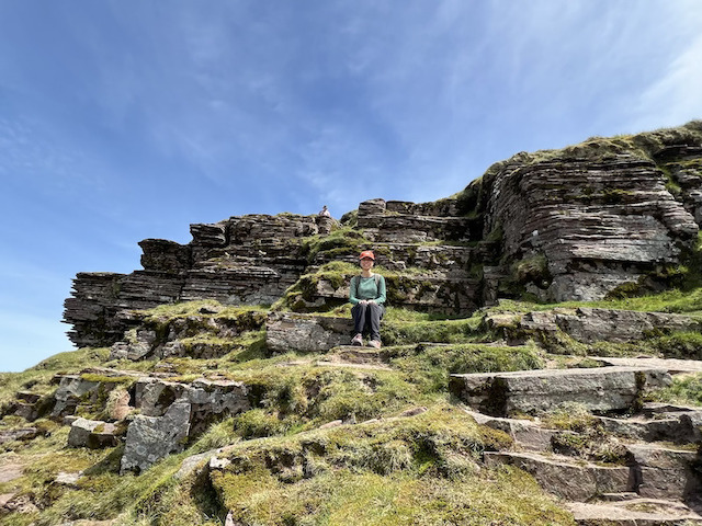 Sitting on Pen y Fan.