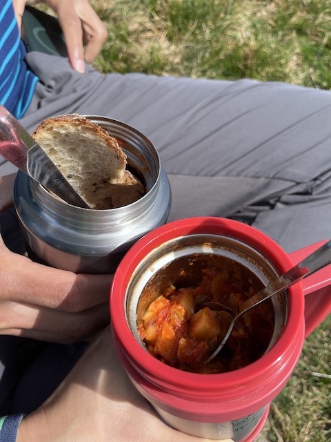 Lunch box for hiking.