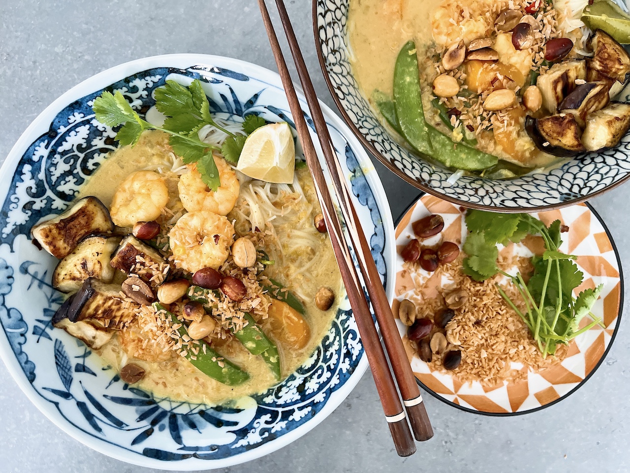 Quick and twisted Laksa coconut soup noodles.