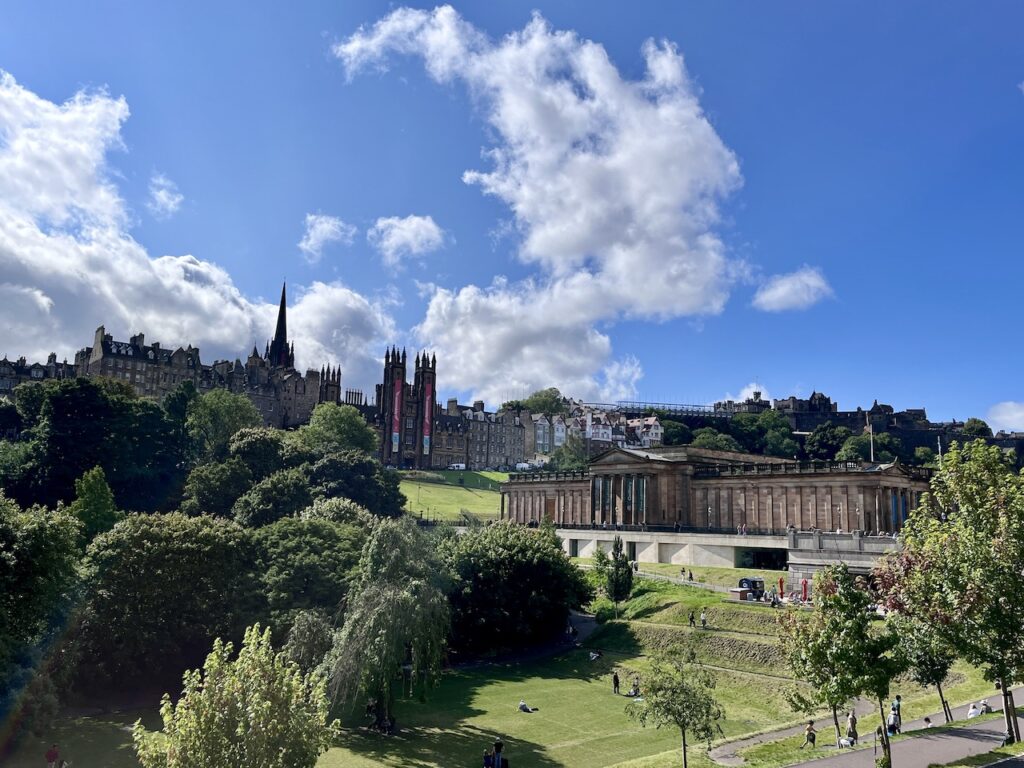 Edinburgh, overlooking the National Galleries.