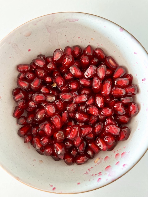 Pomegranate seeds.