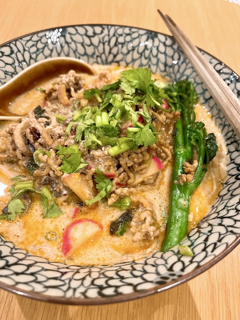 Tan tan noodles in soy milk soup.