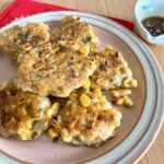 Japanese yuzu kosho corn fritters.