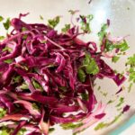 Red cabbage slaw.