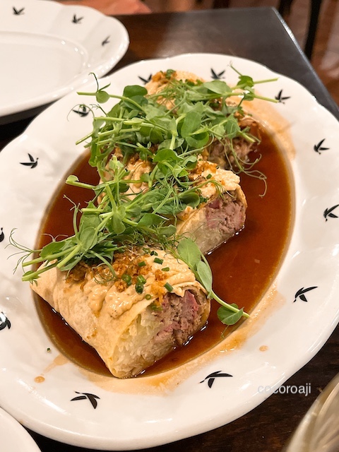 Hostinec na Výtoni duck and cabbage rolls.