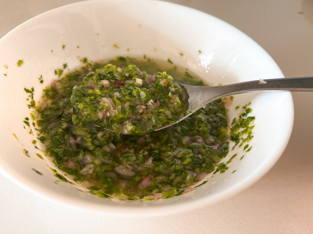 Mexican-ish herb salsa.