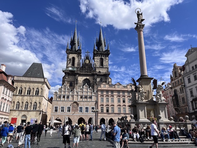 Old town square in Prague.