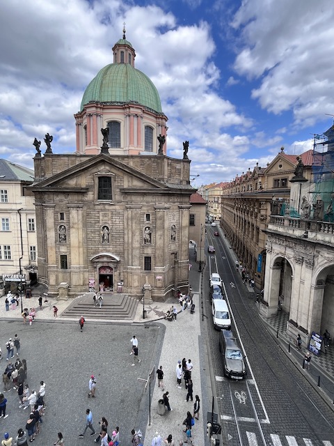 Street view from Story of Prague Museum.