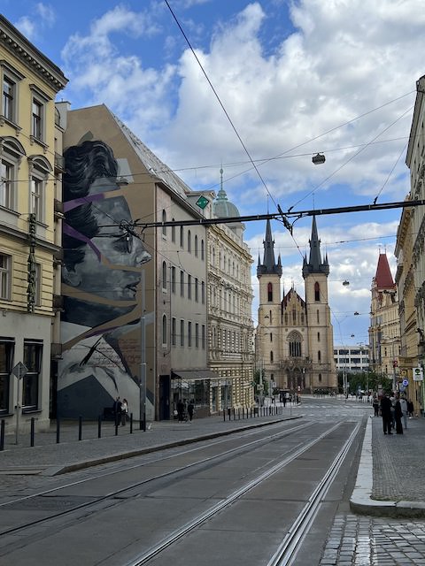 Prague 7 street view.