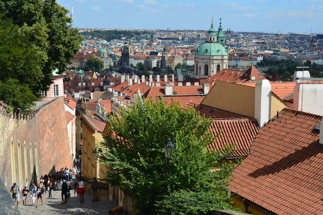 Path walk up to Prague Castle.