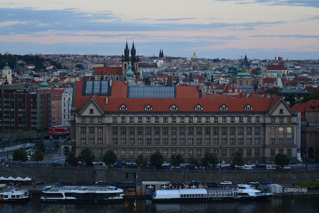 Prague scenic view from Letna.