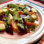 Avocado, beetroot and citrus salad.