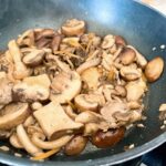 Sautéing mushroom medley.