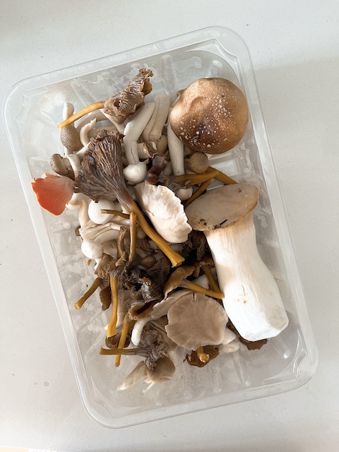 Mixed mushrooms.